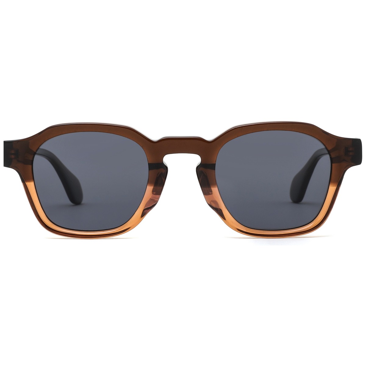 Vintage Square Thick Acetate Sunglasses - Retro Bold Frame UV400 Protection