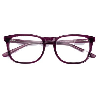 Chic Cat-Eye Acetate Glasses - Translucent Grape Purple