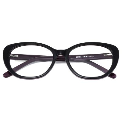 Timeless Oval Acetate Glasses - Glossy Black