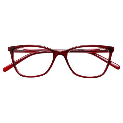 Bold Cat-Eye Acetate Optical Frame - Glossy Cherry Red