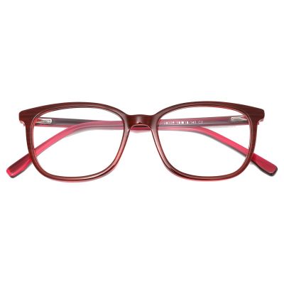 Feminine Cat-Eye Acetate Glasses - Translucent Rose Pink