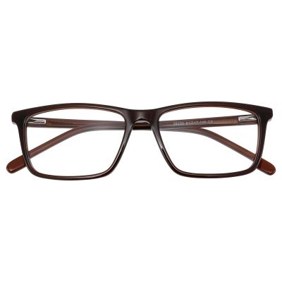 Refined Rectangular Acetate Frame - Dark Brown