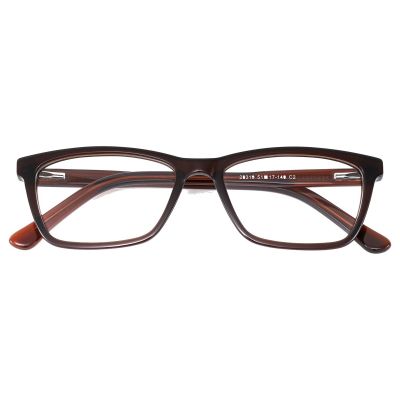 Professional Rectangular Acetate Glasses - Espresso Brown