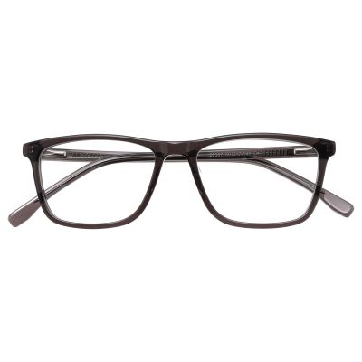 Refined Rectangular Acetate Glasses - Graphite Black