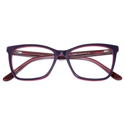 Modern Square Acetate Frame - Translucent Mulberry Purple