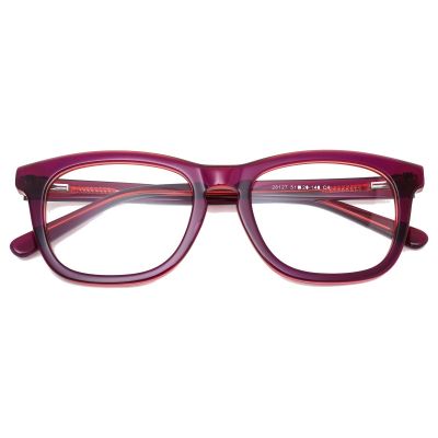 Refined Square Acetate Optical Frame - Dark Burgundy