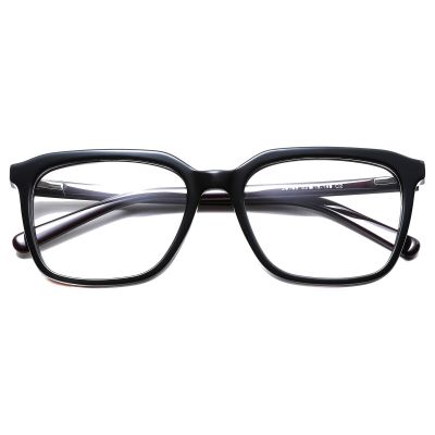 Timeless Square Acetate Glasses - Glossy Jet Black