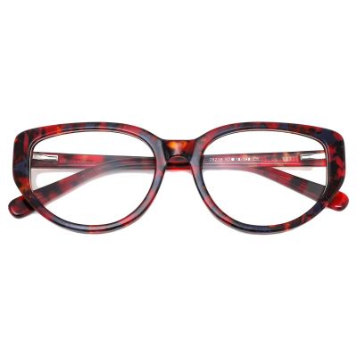 Vintage Square Acetate Glasses - Red Tortoise Shell