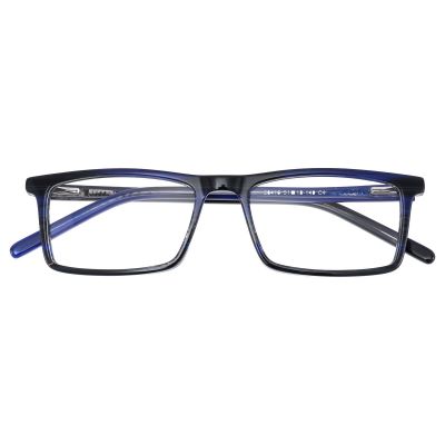 Refined Square Acetate Frame - Transparent Navy Blue