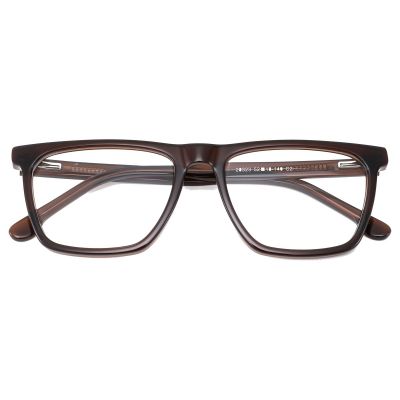 Professional Square Acetate Glasses - Dark Espresso Brown
