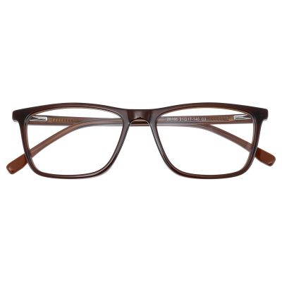 Everyday Rectangular Acetate Frame - Crystal Brown