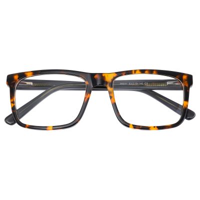 Bold Square Acetate Frame - Golden Amber Tortoise