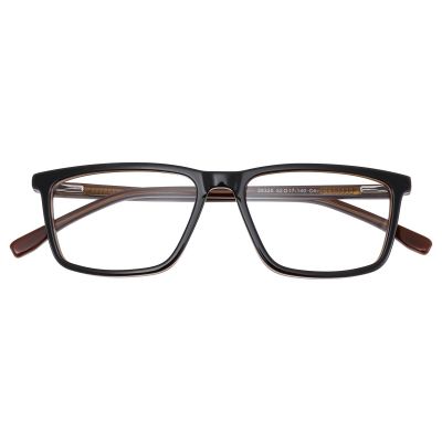 Timeless Square Acetate Glasses - Glossy Black