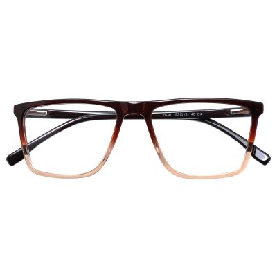 Gradient Square Acetate Frame - Brown-to-Champagne Fade
