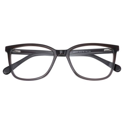 Professional Square Acetate Frame - Smoky Black Crystal