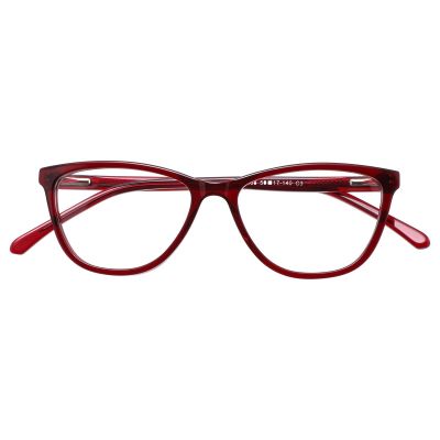 Bold Cat-Eye Acetate Frame - Glossy Cherry Red