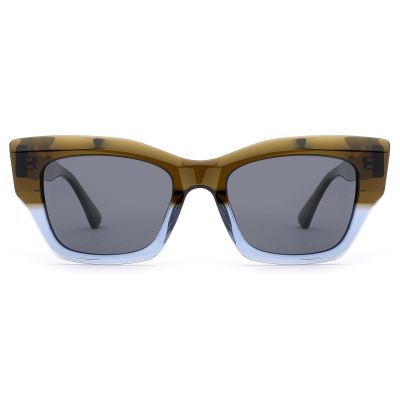 Two-Tone Square Sunglasses