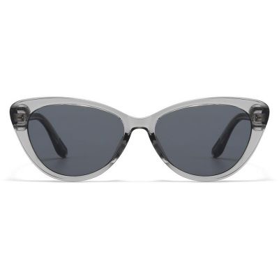 Gray Cat Eye Sunglasses Transparent Crystal
