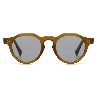 Amber Geometric Sunglasses Three Dot Rivet