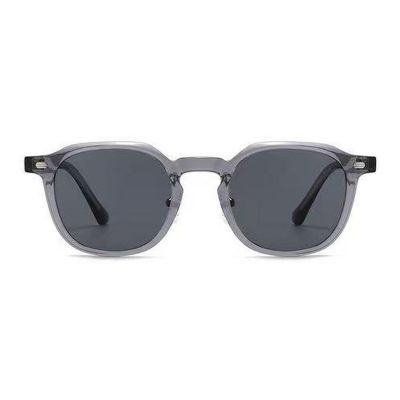 Octagonal Geometric Sunglasses Transparent Gray