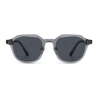 Geometric Square Sunglasses with Metal Nose Pads