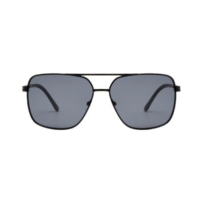 Square Metal Sunglasses with Slim Profile