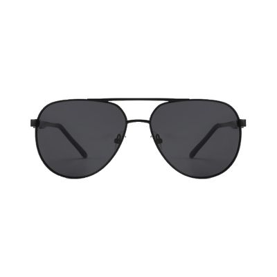 Wide Rectangular Metal Sunglasses