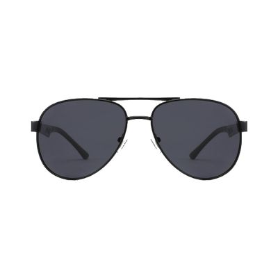 Sport Aviator Metal Sunglasses with Vent Temples