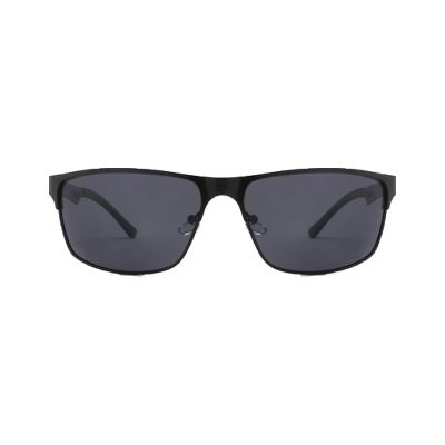 Wrap-around Sport Metal Sunglasses with Vented Temples