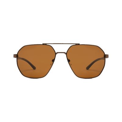 Hexagonal Navigator Metal Sunglasses