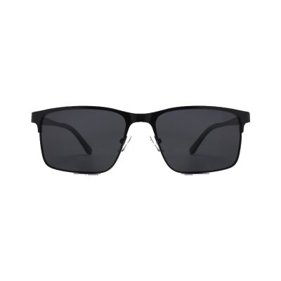 Rectangular Half-frame Metal Sunglasses
