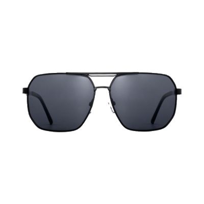 Rectangular Sport Metal Sunglasses with Al-Mg Temple