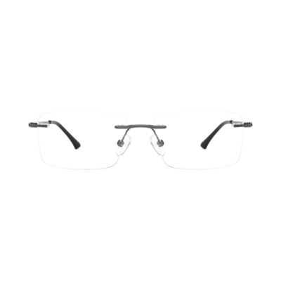 Featherlight Rimless Rectangular Metal Eyeglass Frames