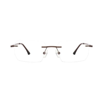 Rimless Angular Geometric Metal Optical Frames
