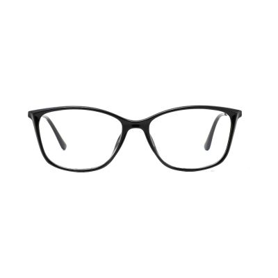 Wide Soft Cat-Eye TR90 Frames with Metal Temples