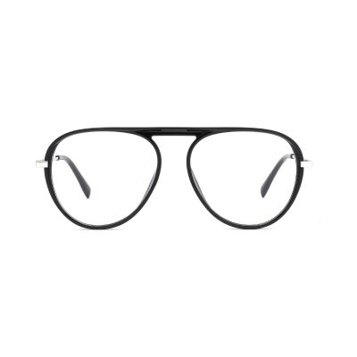 Round Navigator Double-Bridge TR90 Frames with Metal Temples