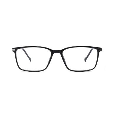 Wide-Fit Rectangular TR90 Frames with Metal Temples