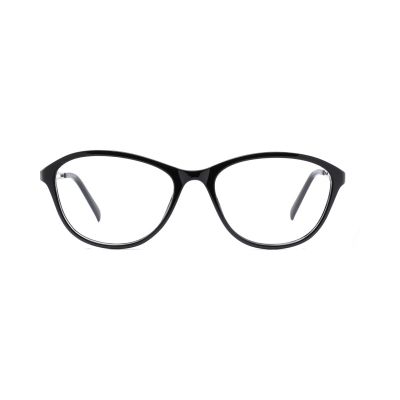 Oval TR90 Eyeglass Frames with Slim Metal Temples
