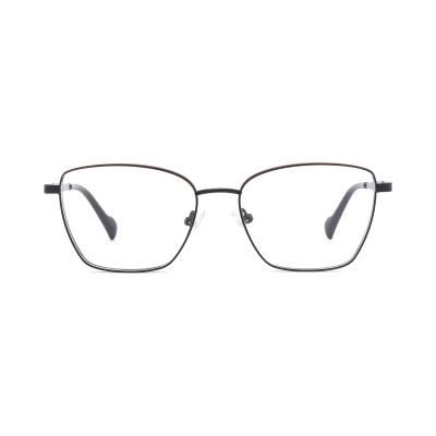 Classic Soft Square Metal Optical Frame with Slim Temples