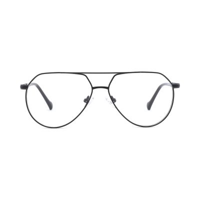 Aviator-Inspired Double-Bridge Angular Metal Optical Frame