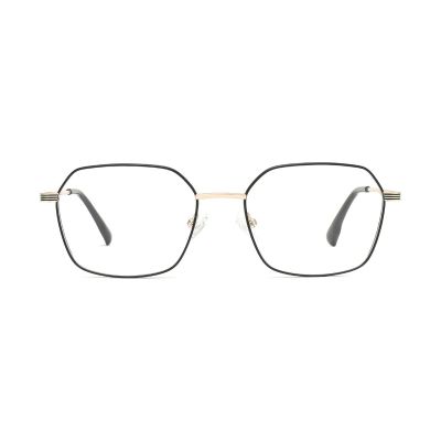 Geometric Polygon Square Metal Optical Frame