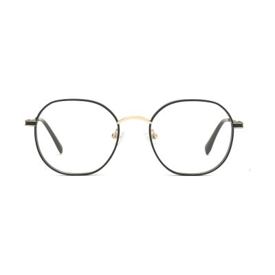 Octagonal Round Metal Optical Frame with Knurled Temples