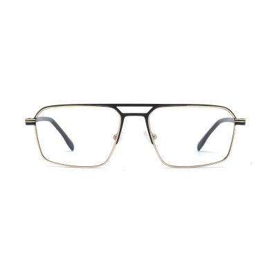 Double-Bridge Navigator Two-Tone Metal Optical Frame