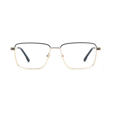 Slim Rectangular Two-Tone Metal Optical Frame