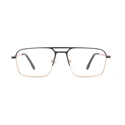Navigator Double-Bridge Rectangular Two-Tone Metal Frame