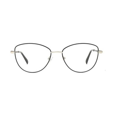 Soft Cat-Eye Rounded Two-Tone Metal Optical Frame