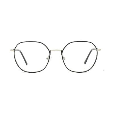 Retro Round Two-Tone Metal Optical Frame