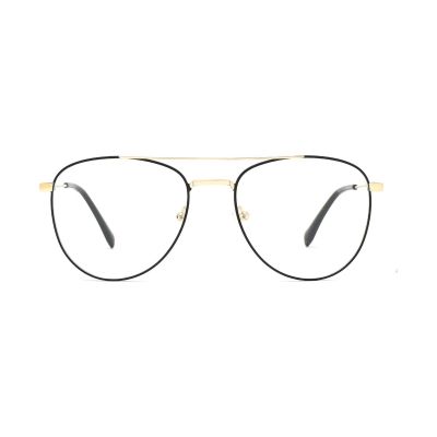 Aviator Double-Bridge Two-Tone Metal Optical Frame