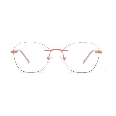 Sleek Rimless Three-Piece Metal Optical Frame