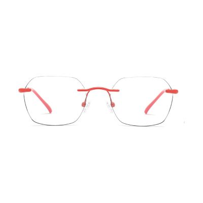 Open-Fit Rimless Three-Piece Metal Optical Frame